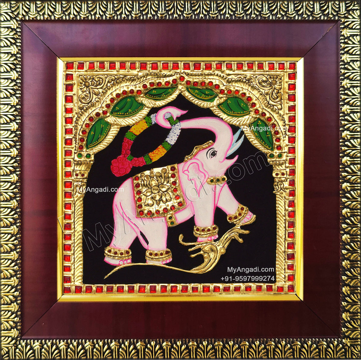 Elephant Tanjore Painting