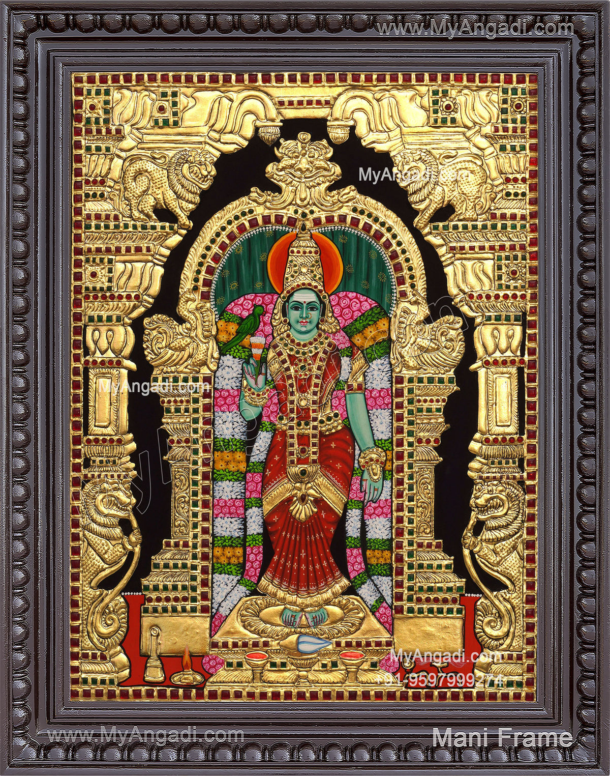 Meenakshi Amman Tanjore Painting