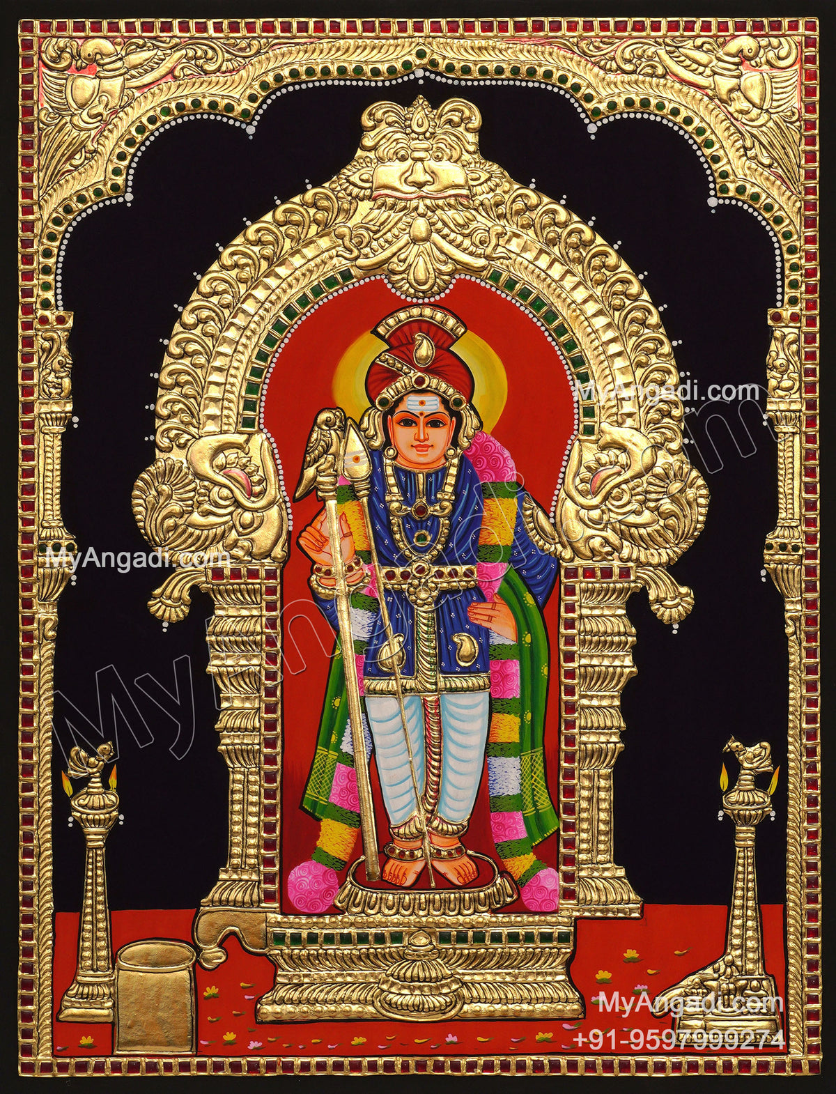 PalaniMurugan Tanjore Painting