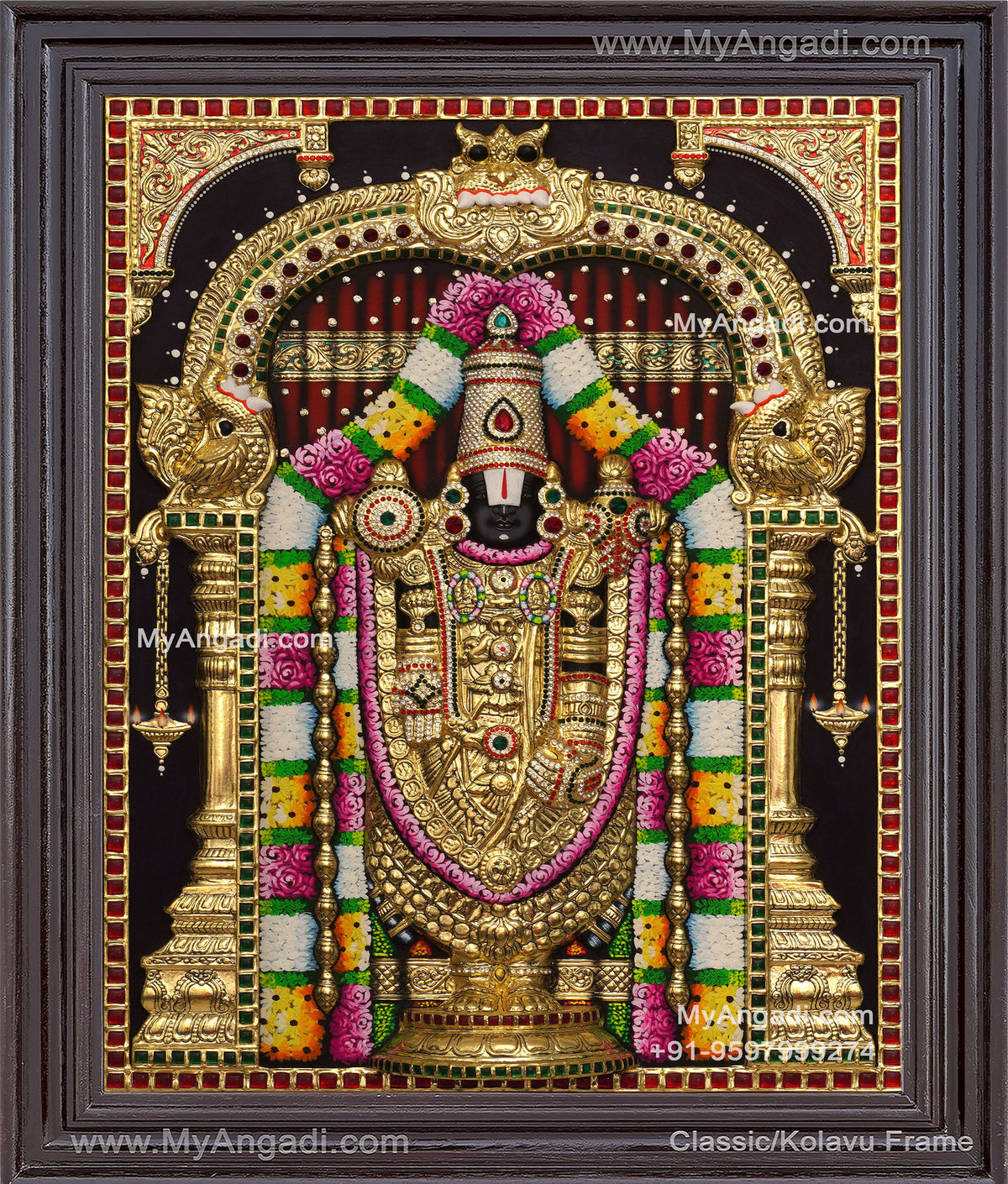 3D Balaji Tanjore Painting