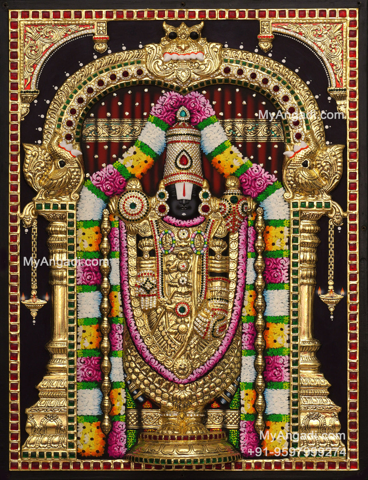 3D Balaji Tanjore Painting
