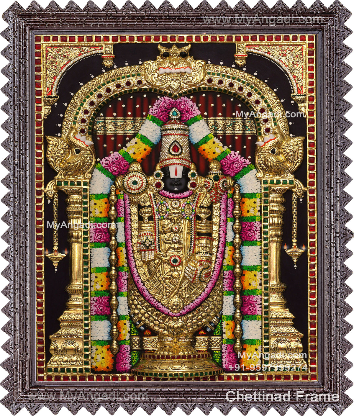 3D Balaji Tanjore Painting