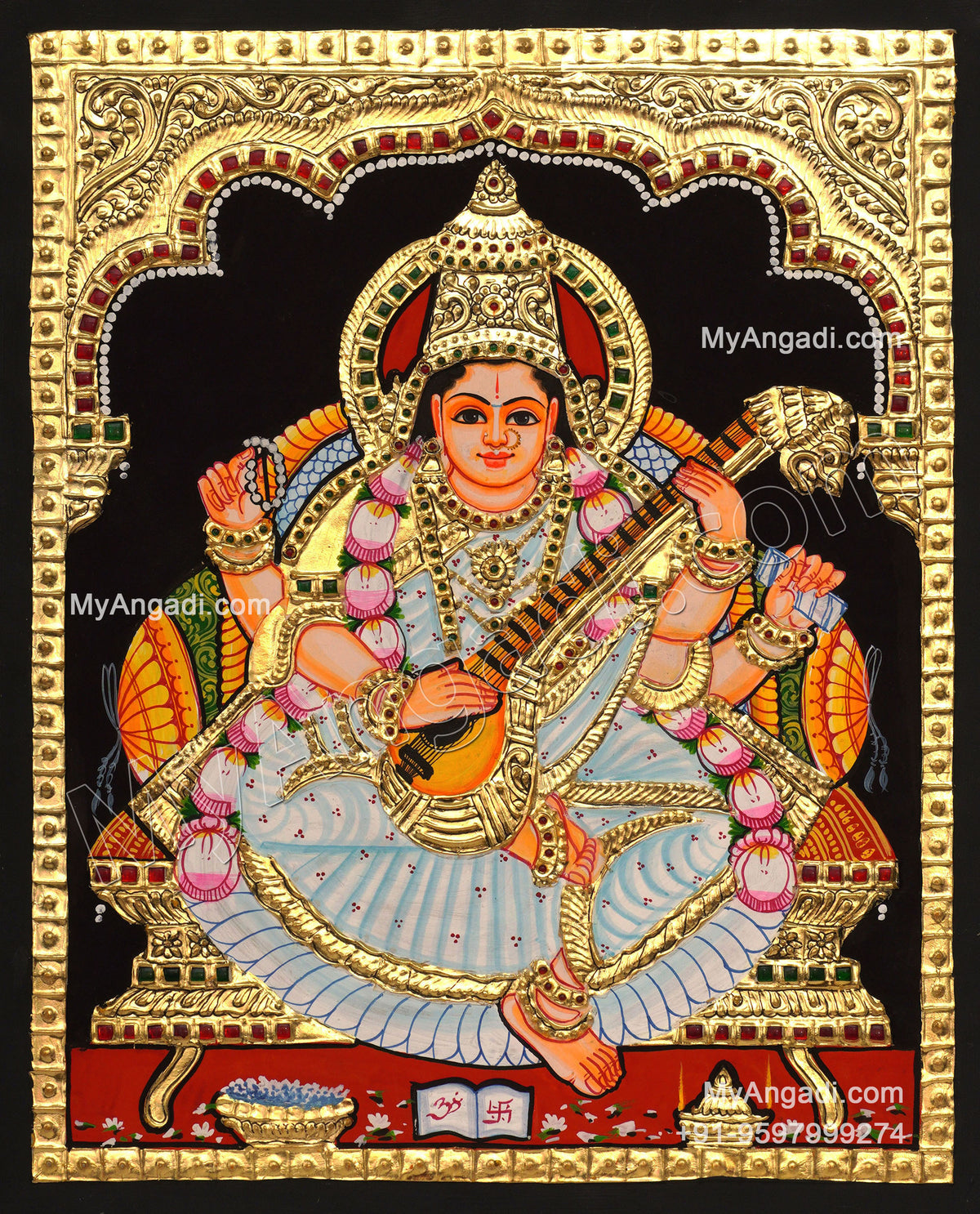 Saraswathi Tanjore Painting