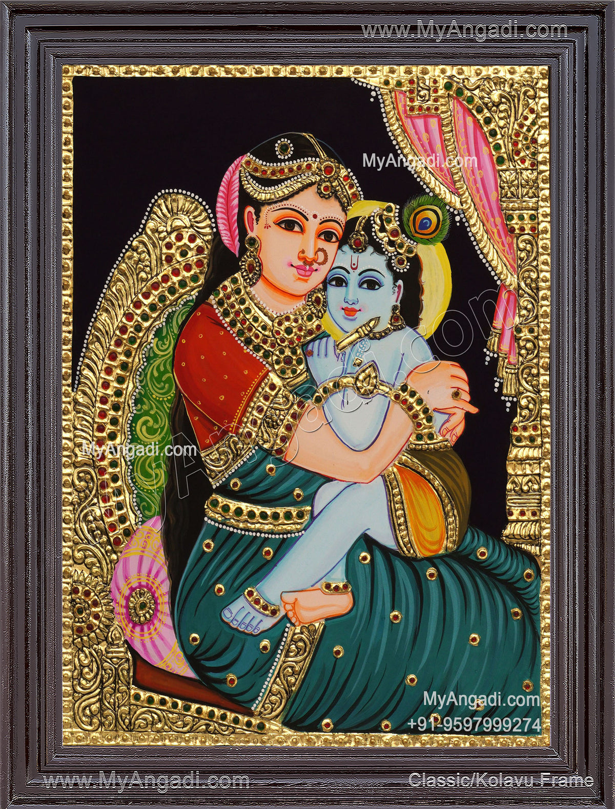 Yashoda Krishna Tanjore Painting