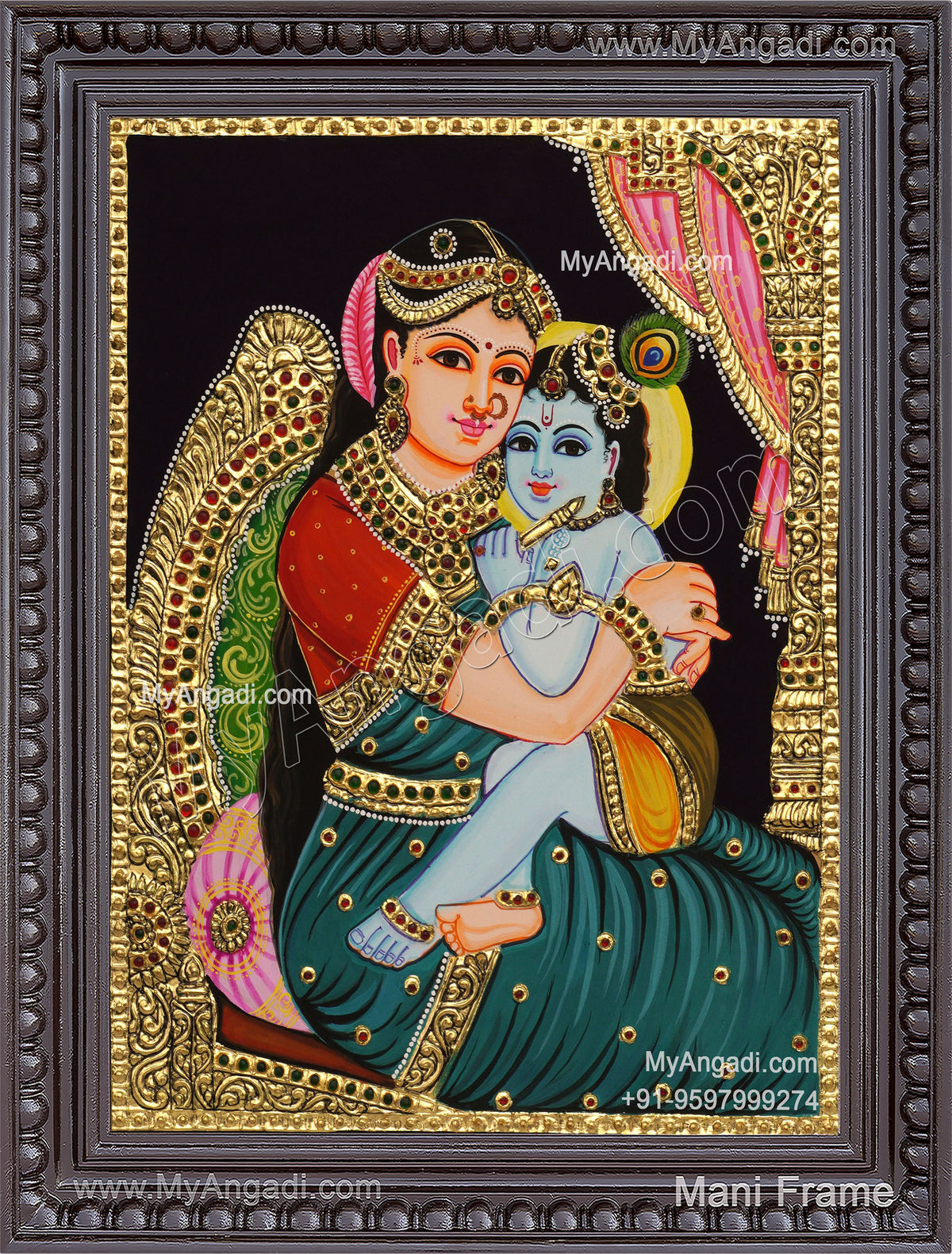 Yashoda Krishna Tanjore Painting