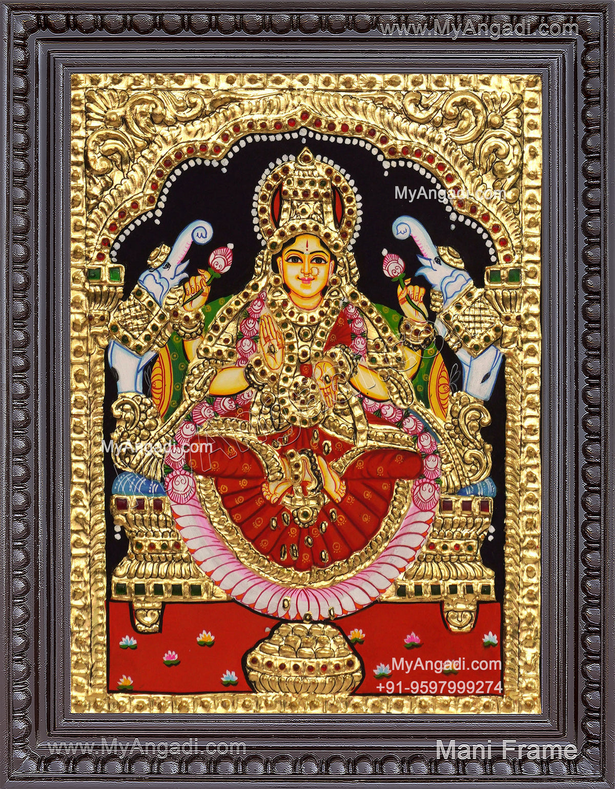 Gajalakshmi Tanjore Painting