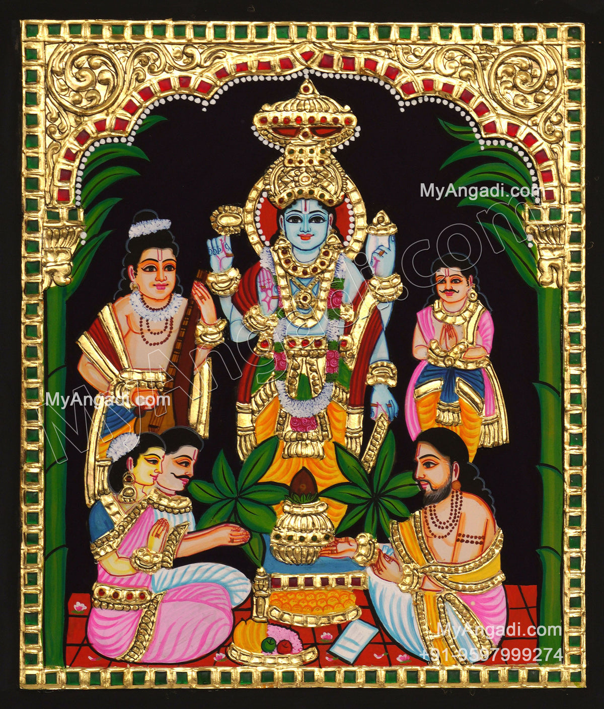 Sathya Narayana Swami Tanjore Painting