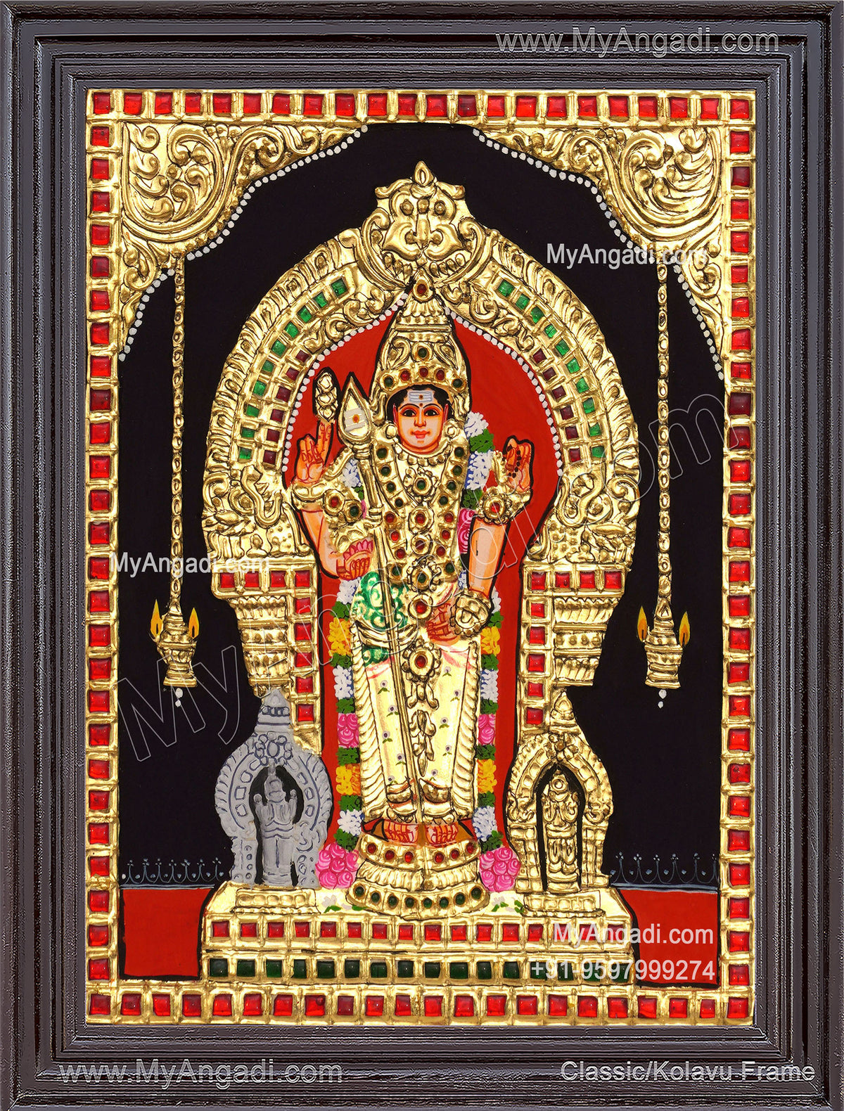 Thiruchendhur Murugan Tanjore Painting