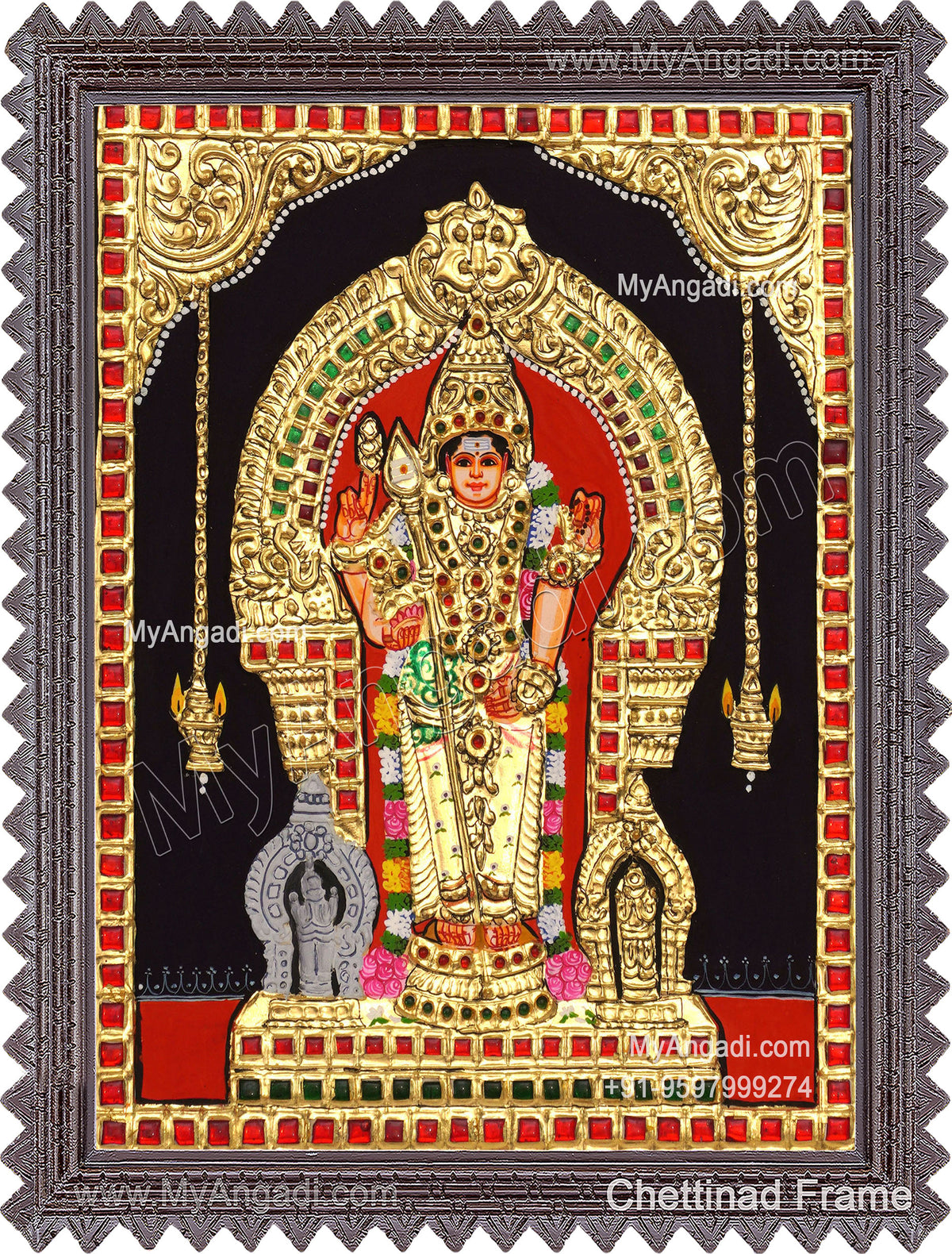 Thiruchendhur Murugan Tanjore Painting