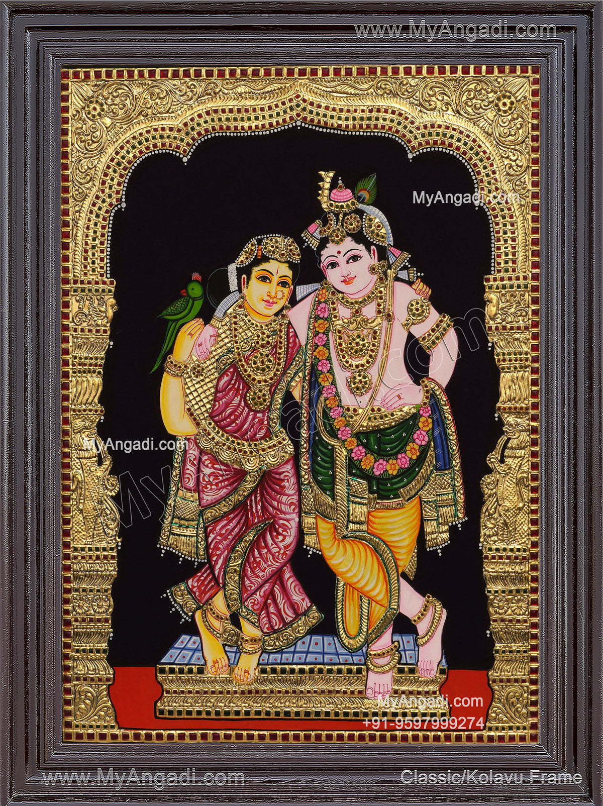 Radha Krishna Tanjore Painting