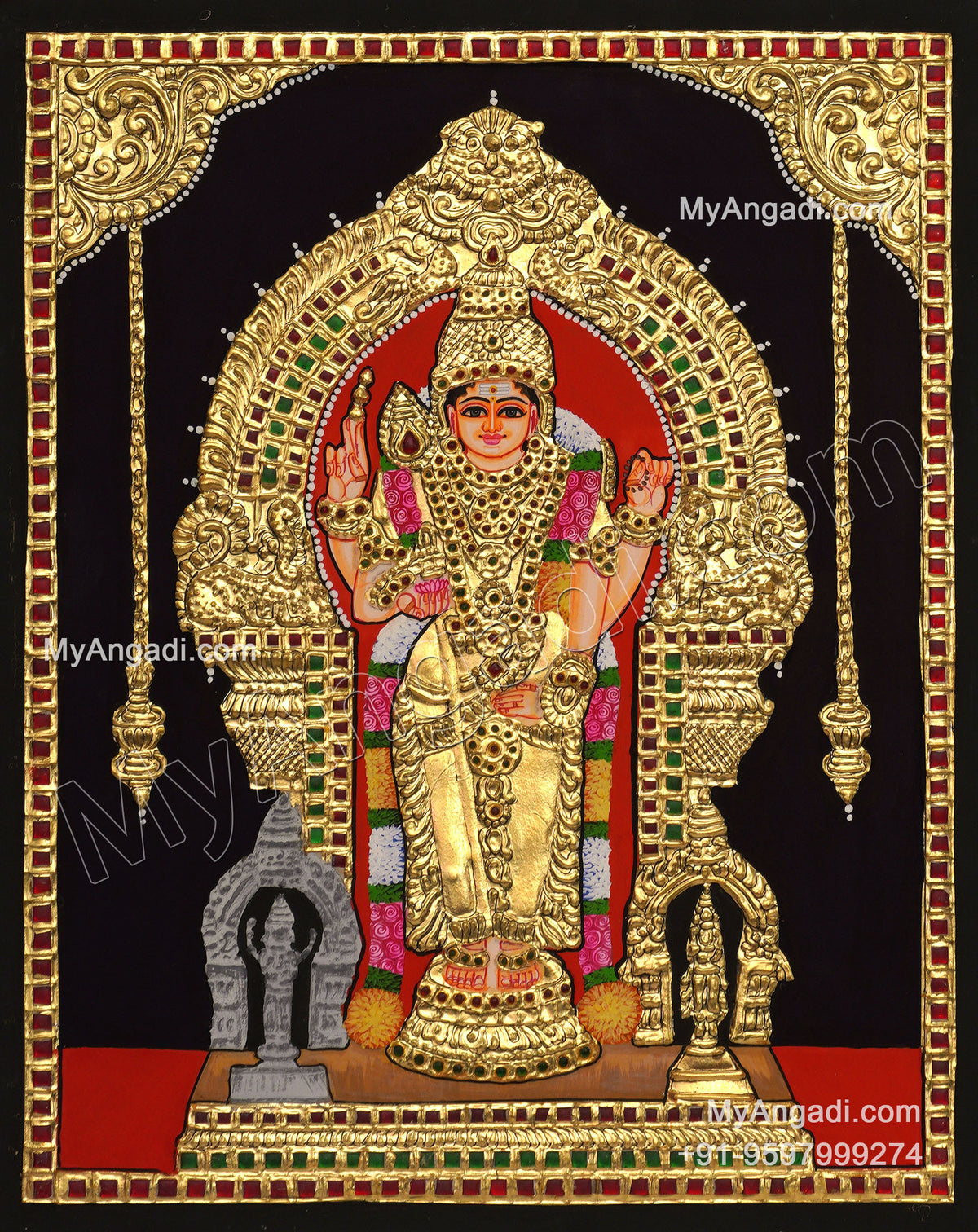 Thiruchendhur Murugan Tanjore Painting