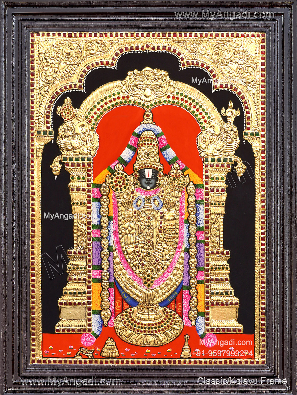 VenkateshwaraSwamy Tanjore Painting