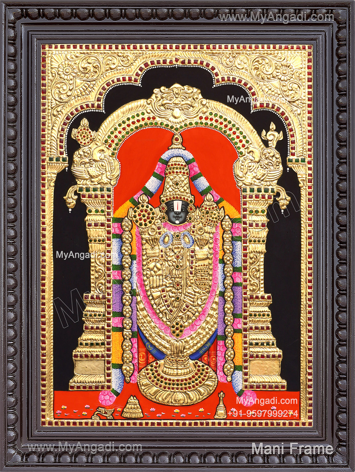 VenkateshwaraSwamy Tanjore Painting