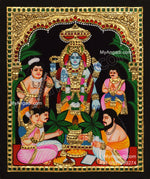 Sathya Narayana Swami Tanjore Painting