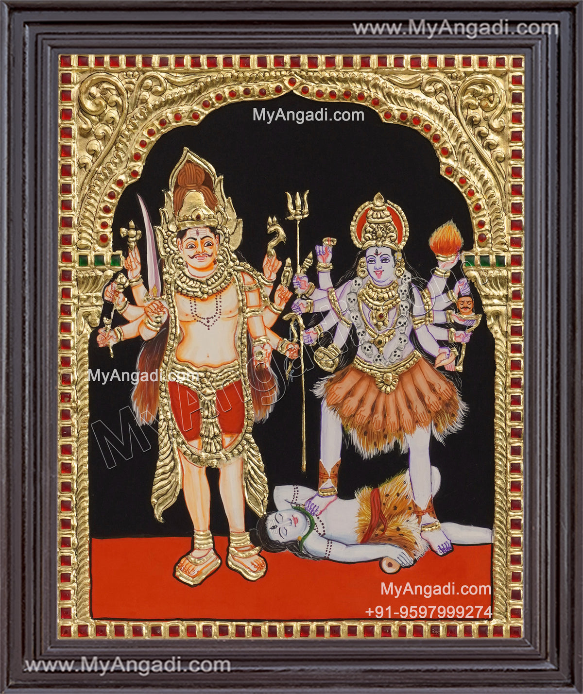 Veerabhadra Bhadrakali Tanjore Painting