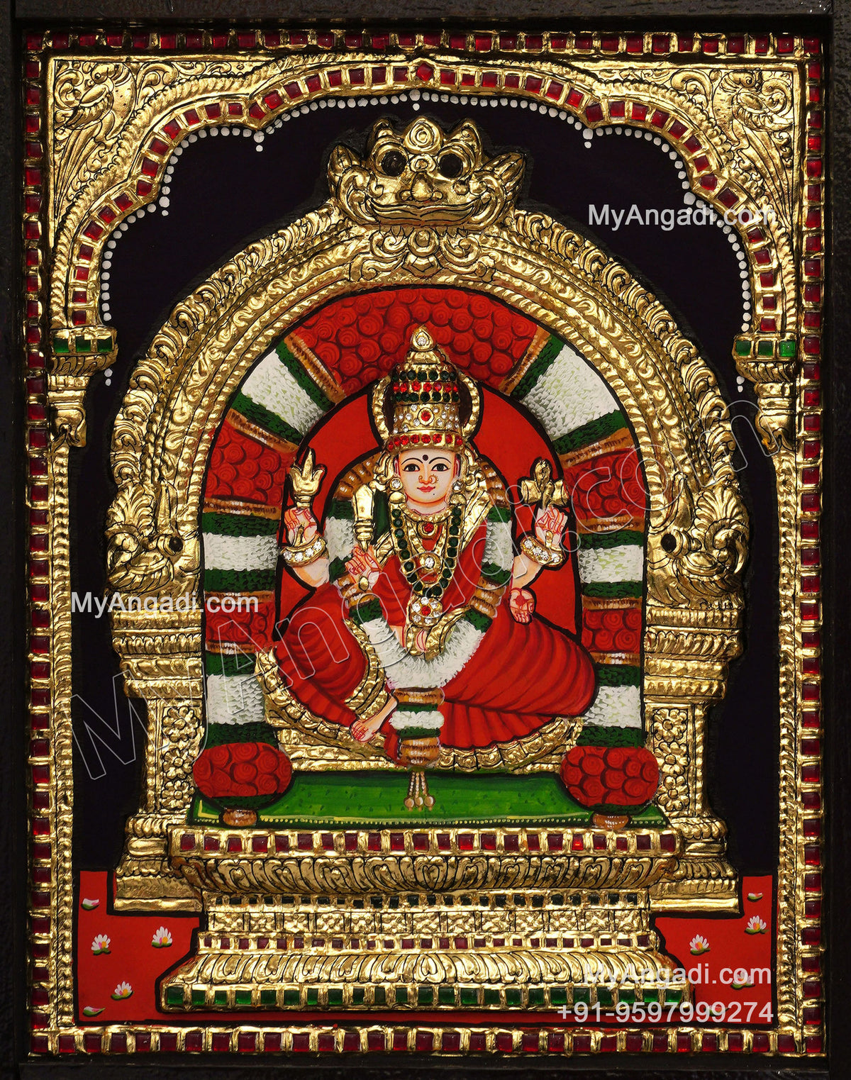 Kuladeivam 3D Tanjore Painting