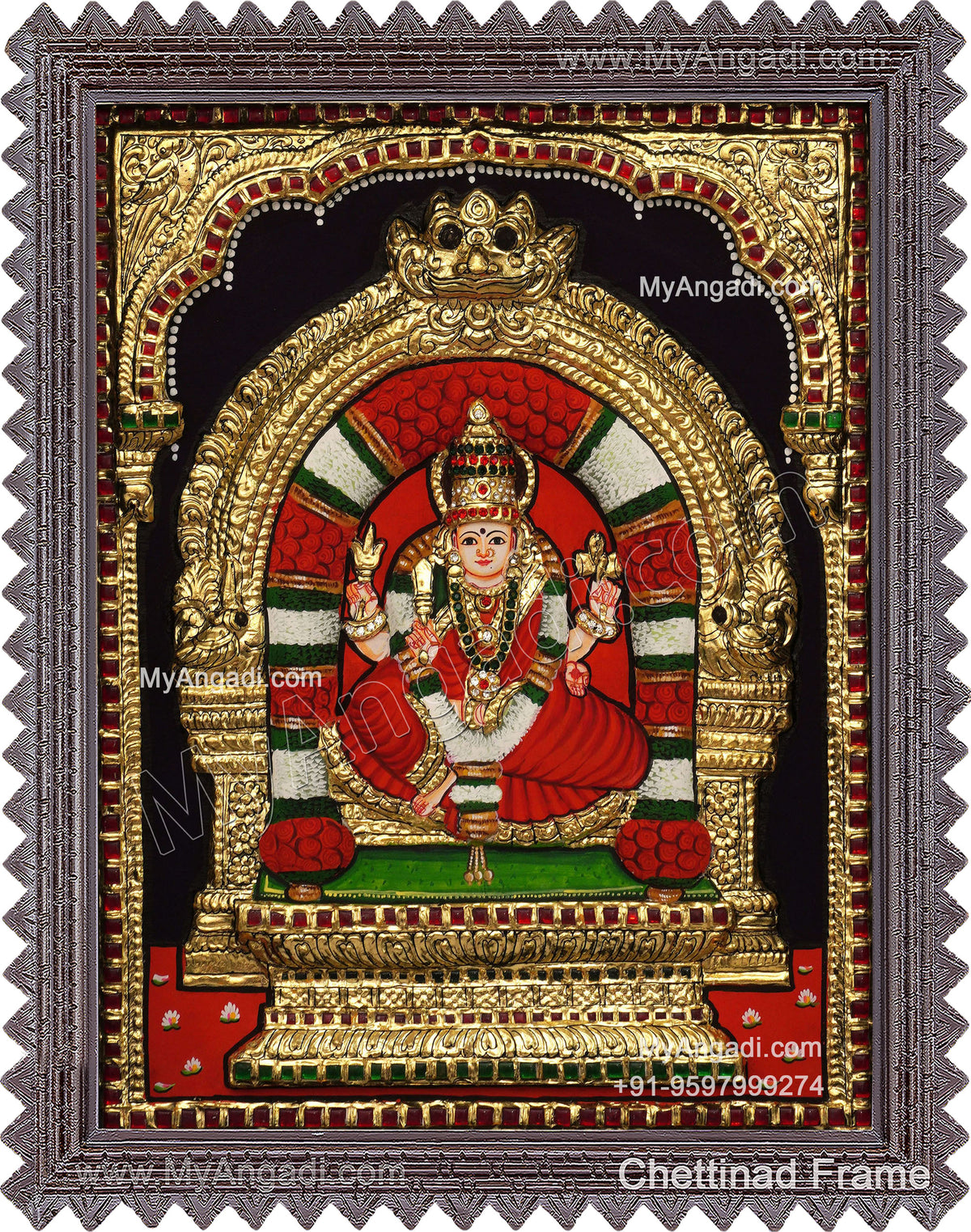 Kuladeivam 3D Tanjore Painting