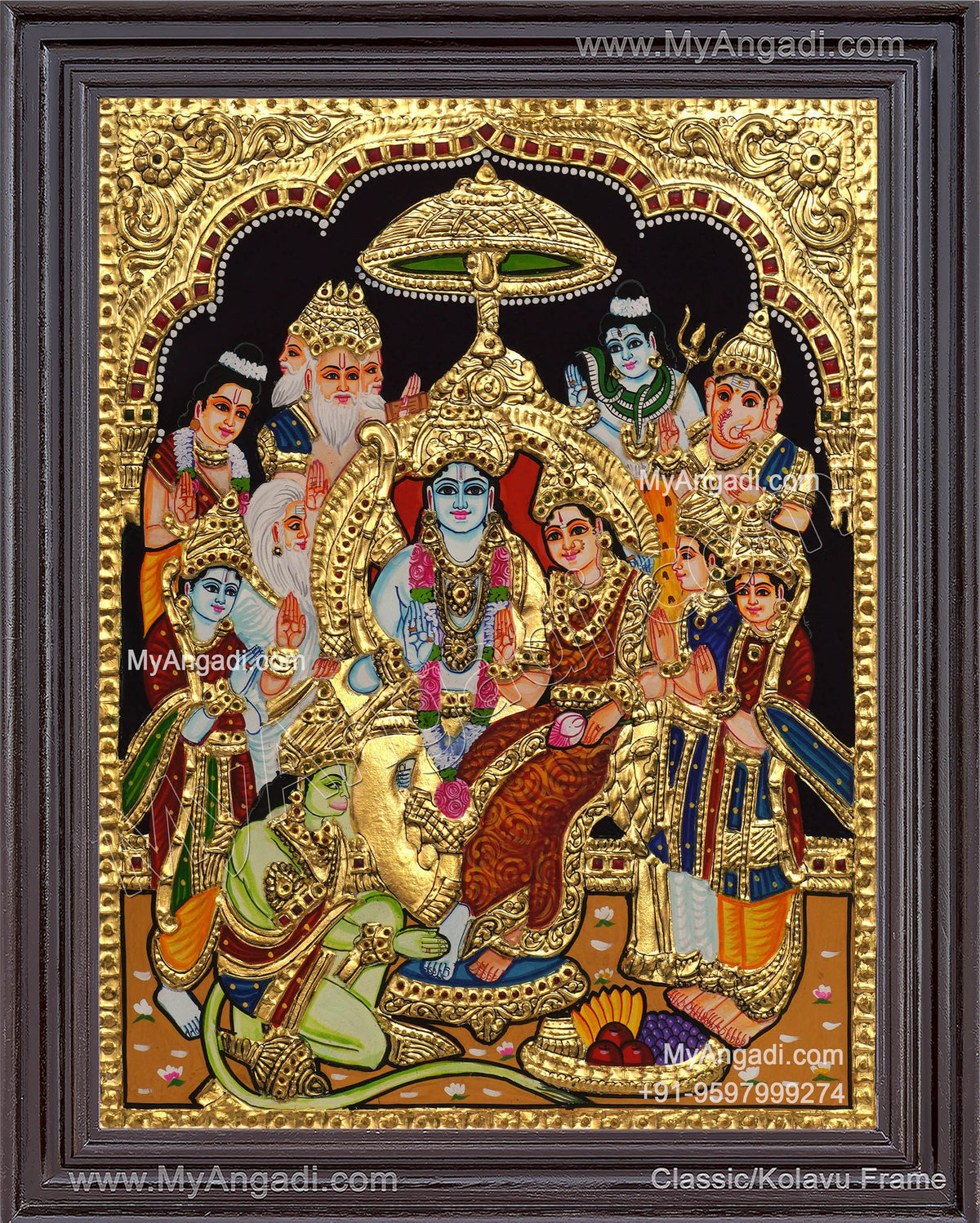 Ramar Pattabhisekam Tanjore Painting