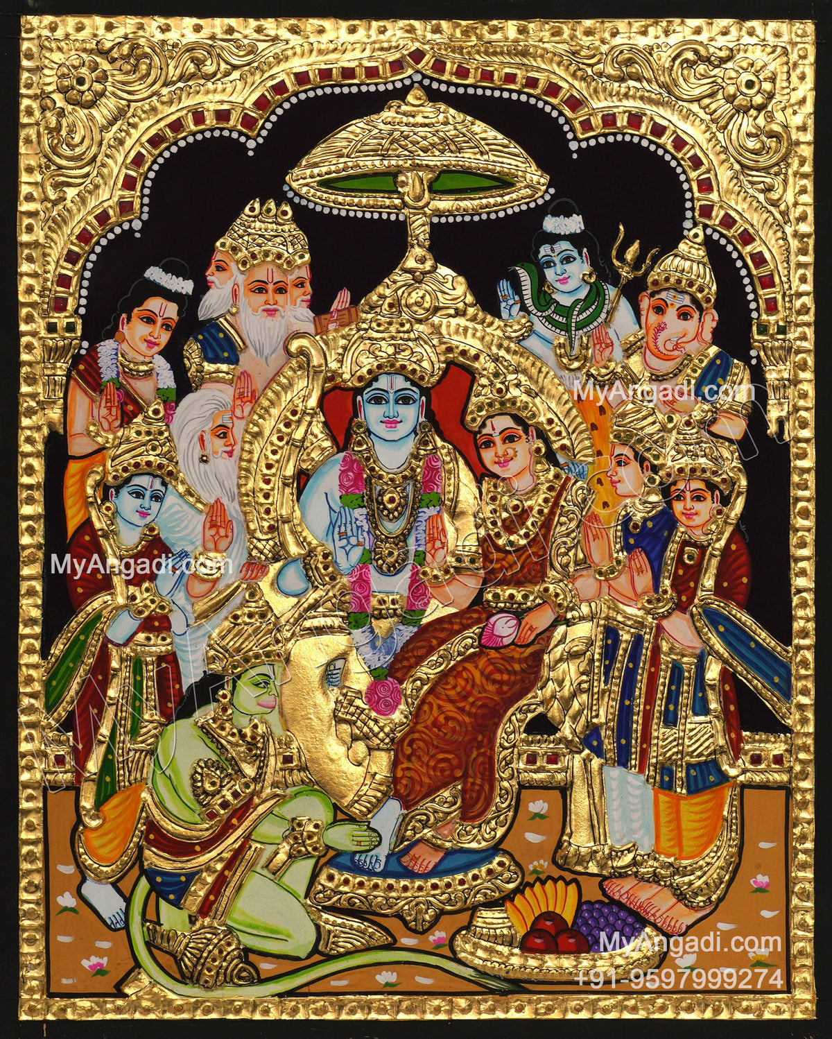 Ramar Pattabhisekam Tanjore Painting