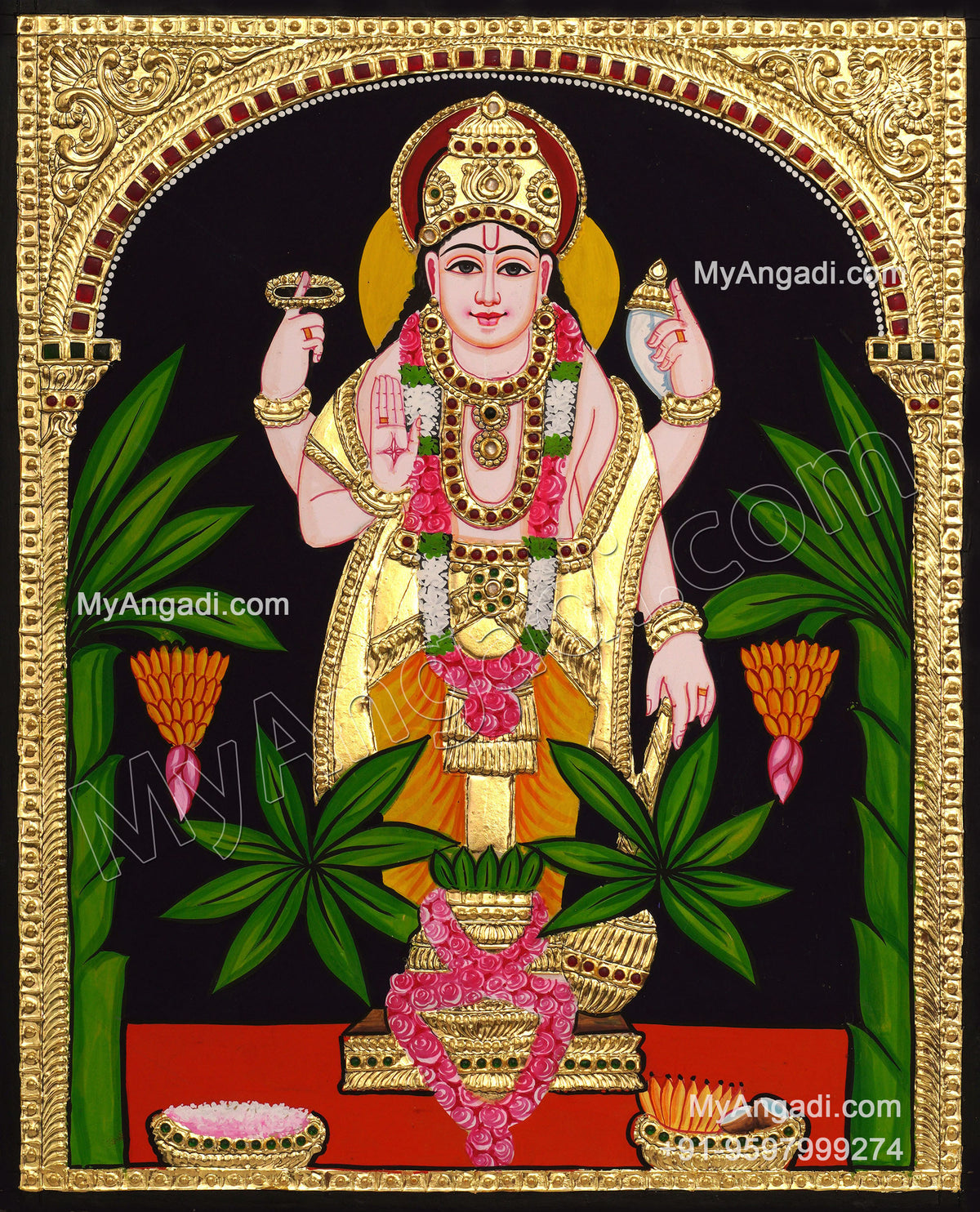 Sathya Narayana Swami Tanjore Painting