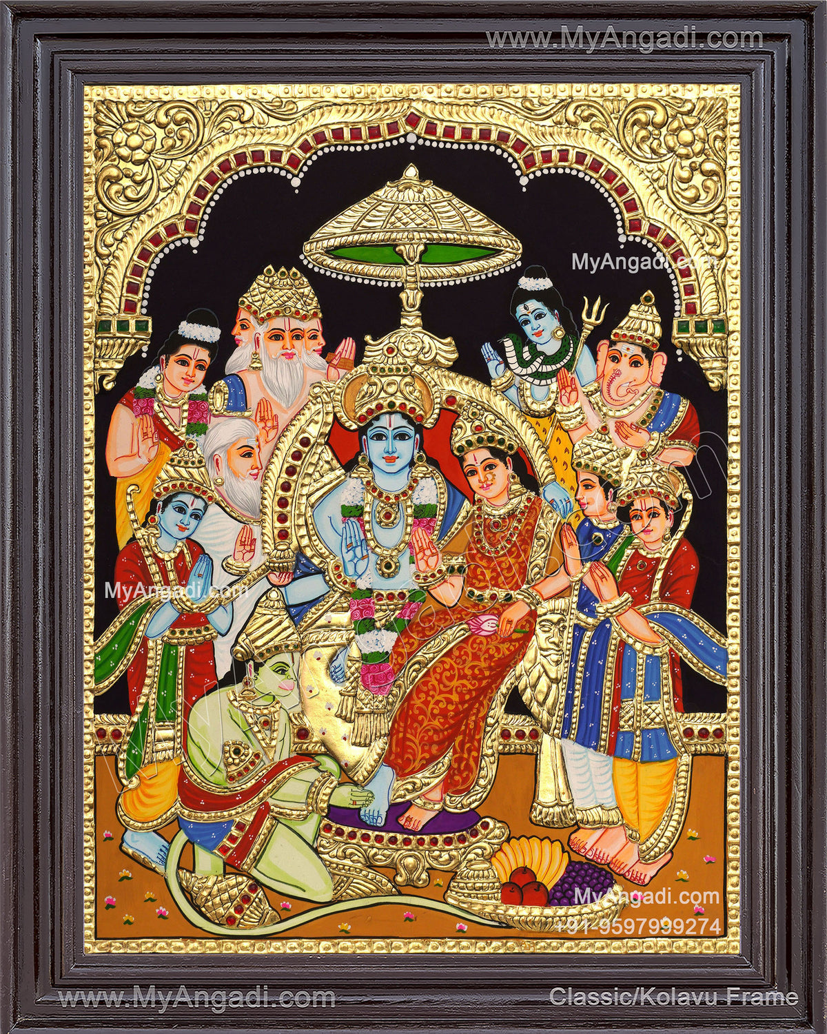 Ramar Pattabhisekam Tanjore Painting