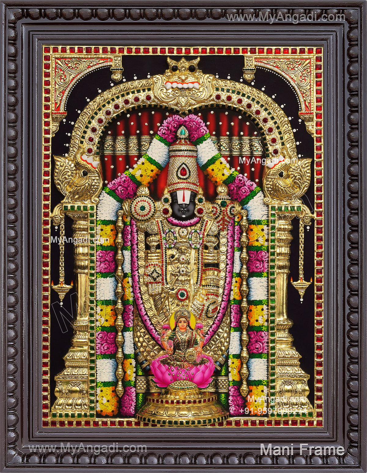 3d Balaji Lakshmi Tanjore Painting