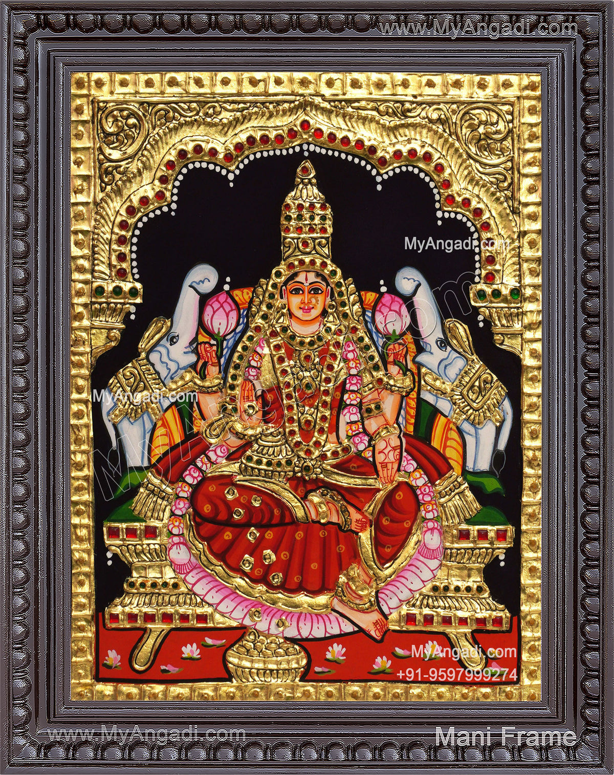 Gajalakshmi Tanjore Painting