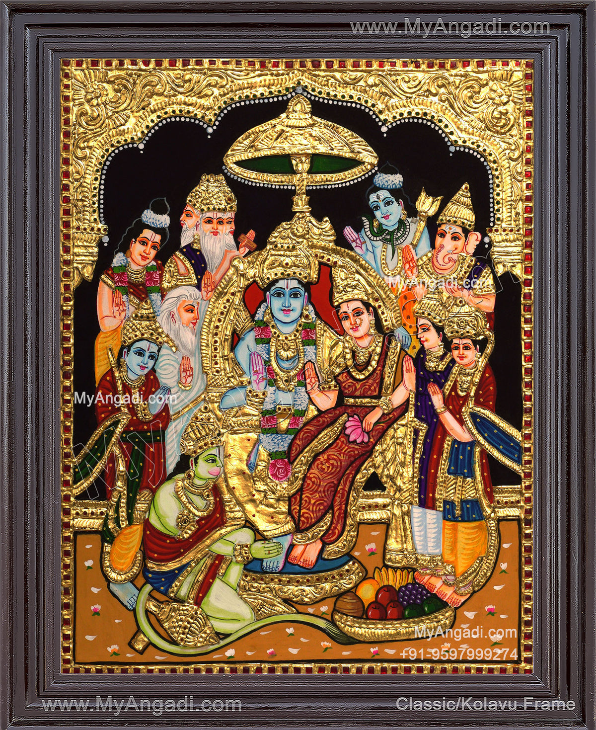 Ramar Pattabhisekam Tanjore Painting
