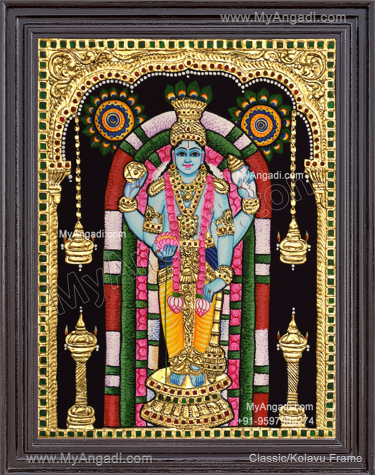 Guruvayurappan Tanjore Painting
