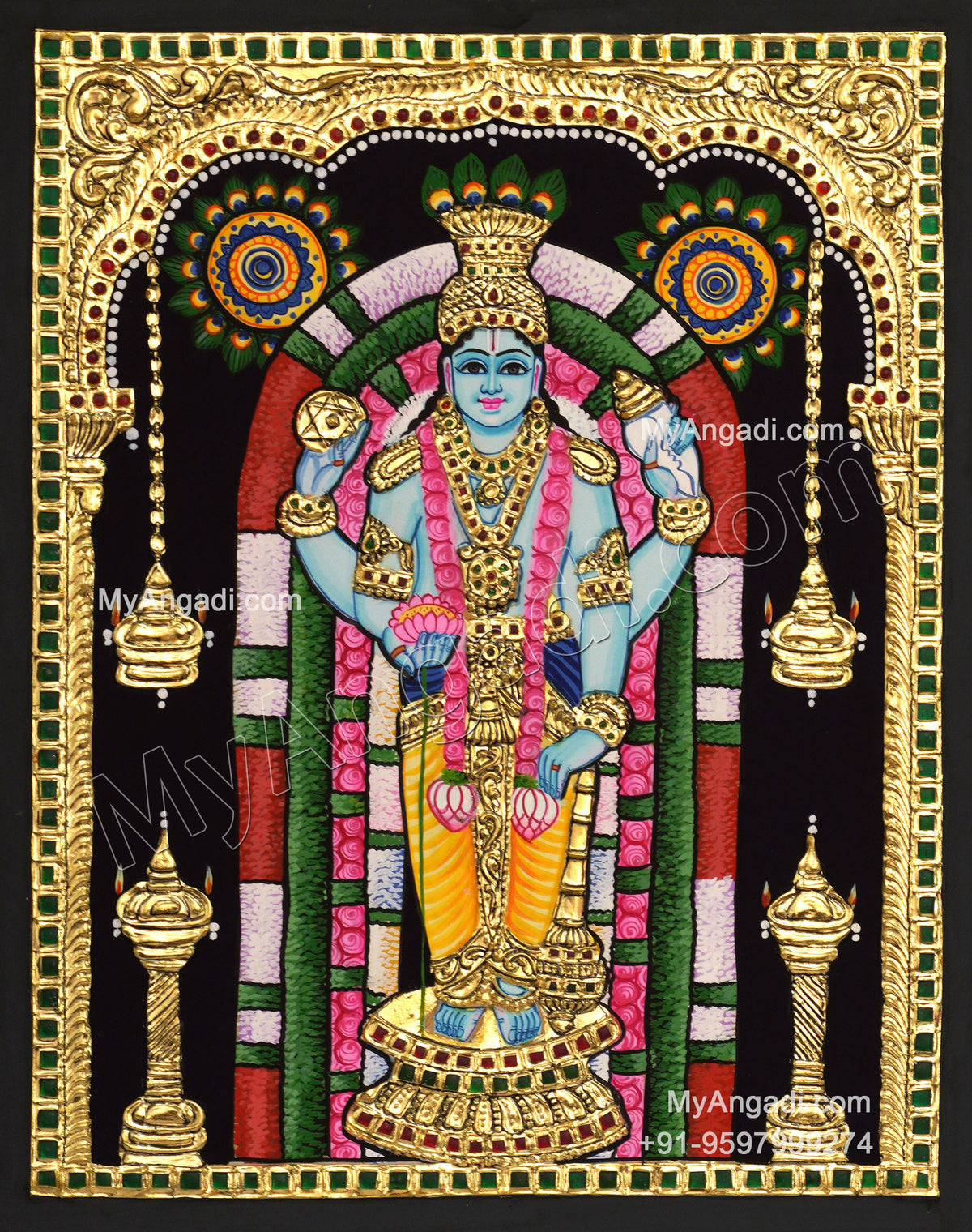 Guruvayurappan Tanjore Painting