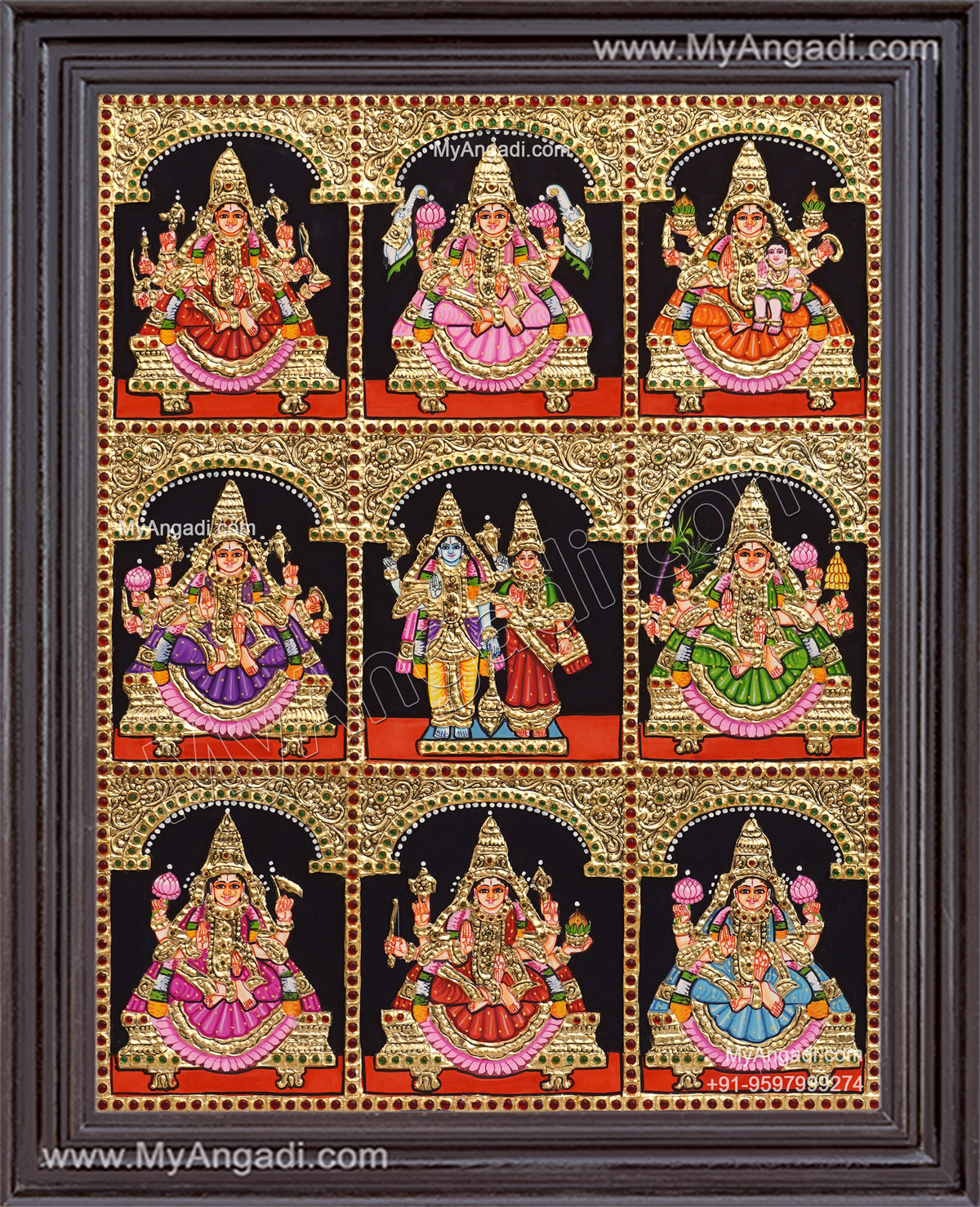 Ashta Lakshmi Tanjore Painting