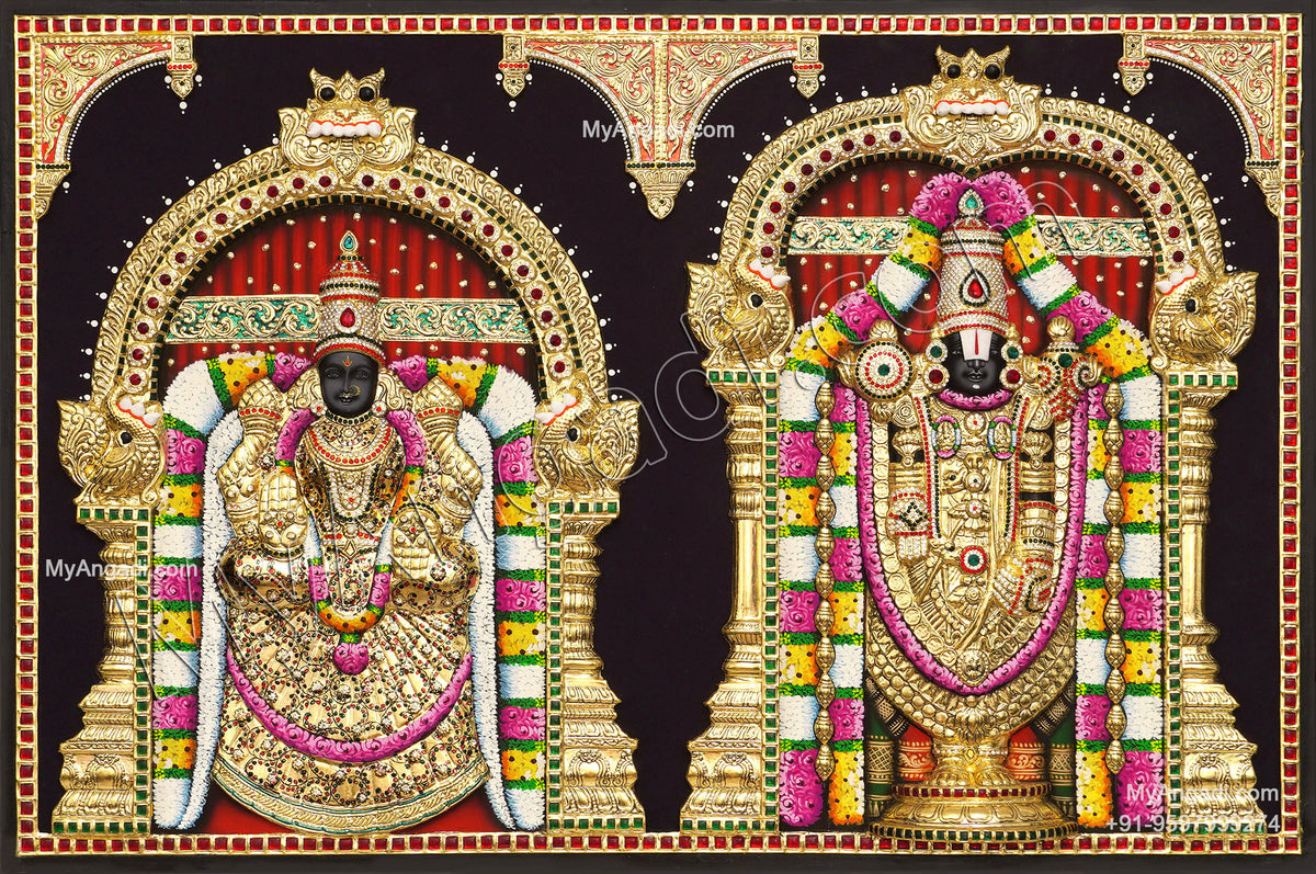 3D Balaji Thayaar Tanjore Painting