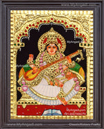 Saraswathi Devi Tanjore Painting