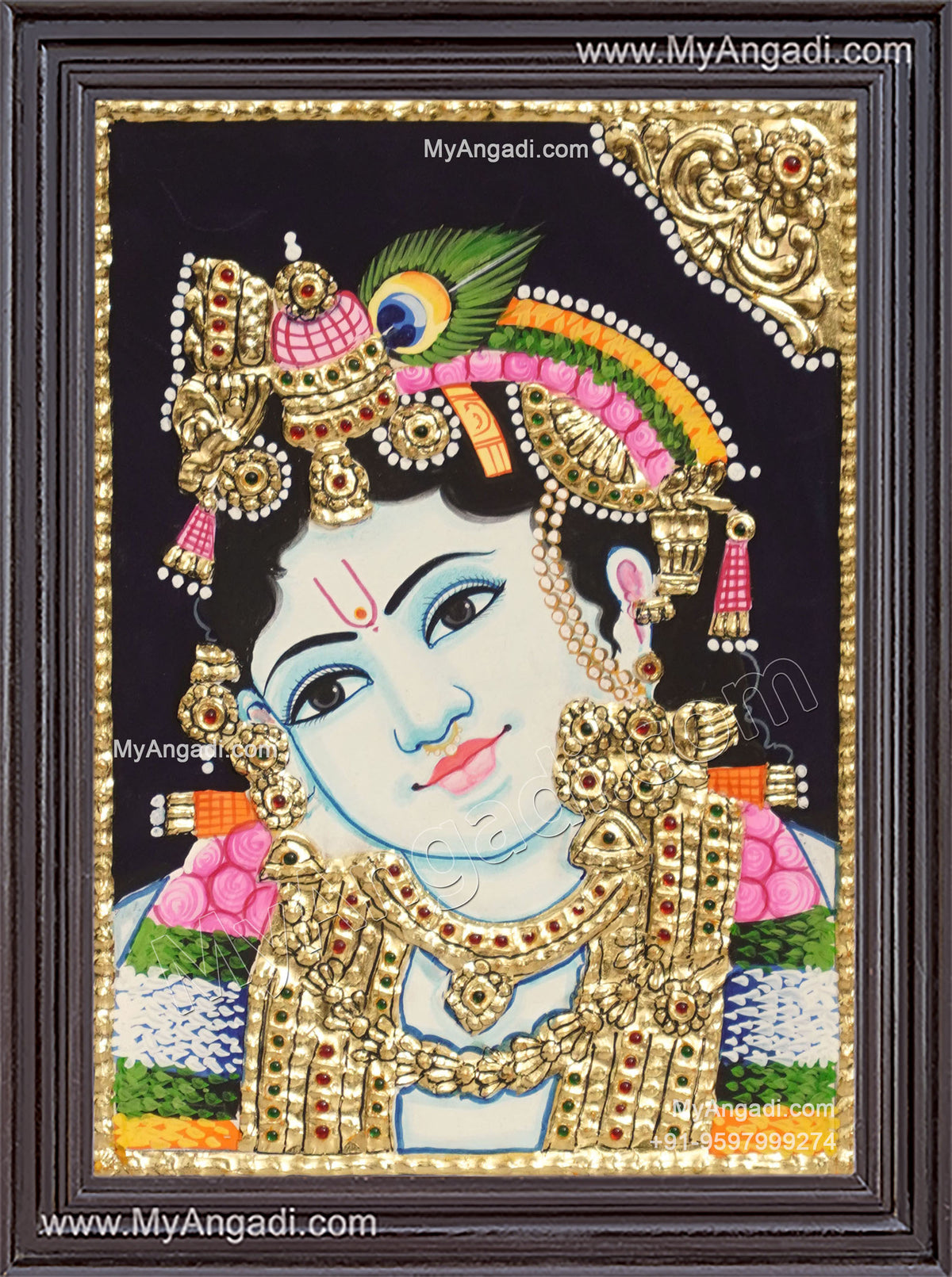 Krishna Tanjore Painting