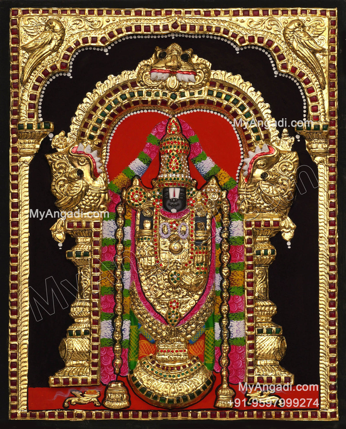 Balaji 3d Tanjore Painting