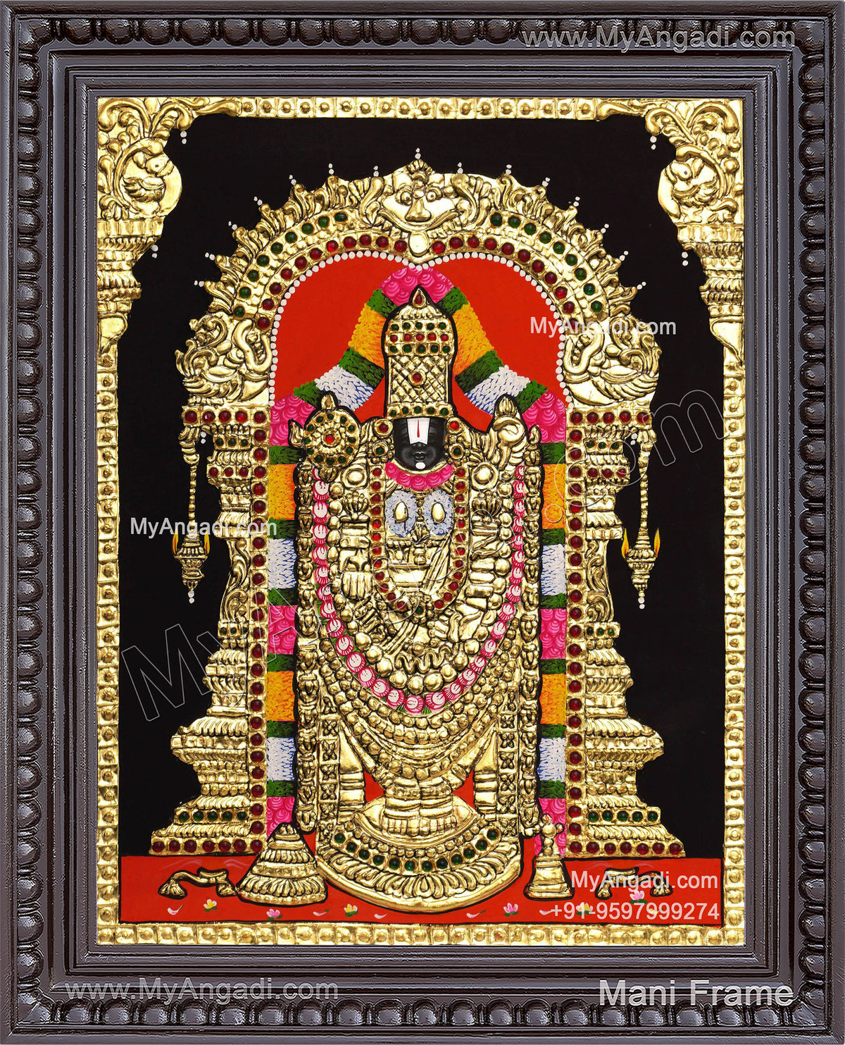 VenkateshwaraSwamy Tanjore Painting