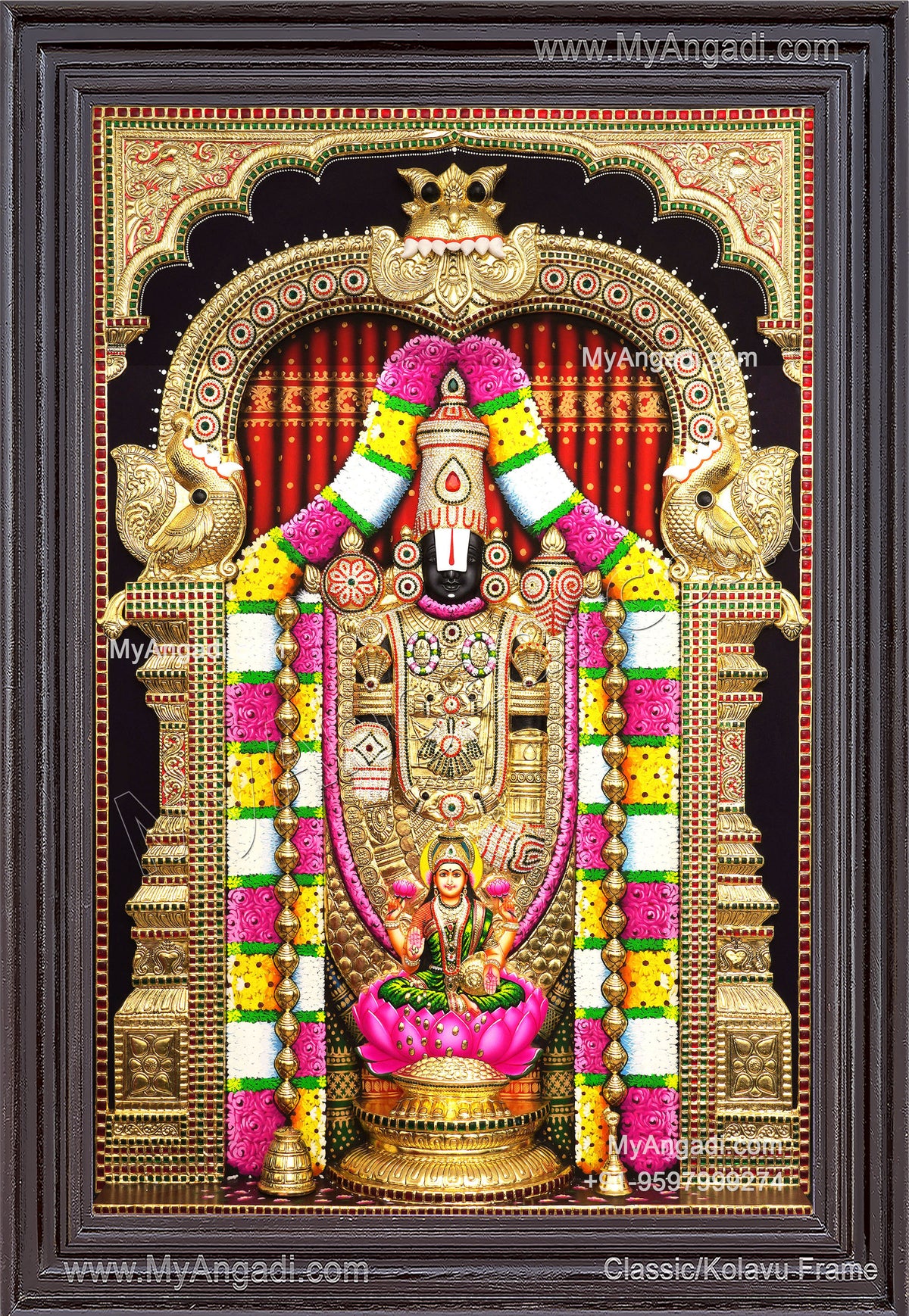 3d Balaji Lakshmi Tanjore Painting