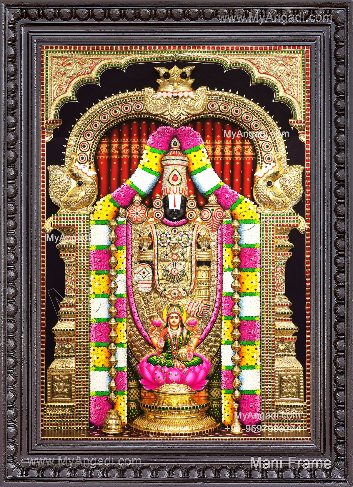 3d Balaji Lakshmi Tanjore Painting