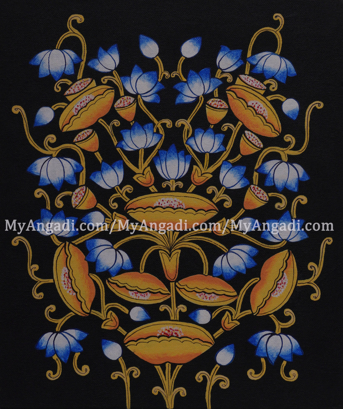 Blue Lotus Canvas Painting 