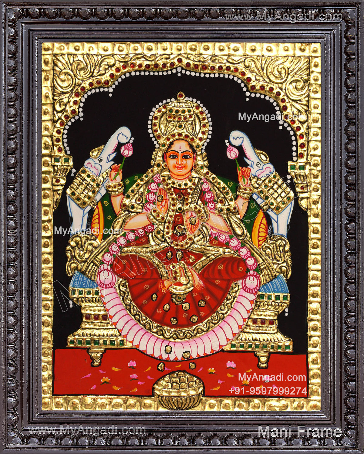 Gajalakshmi Tanjore Painting