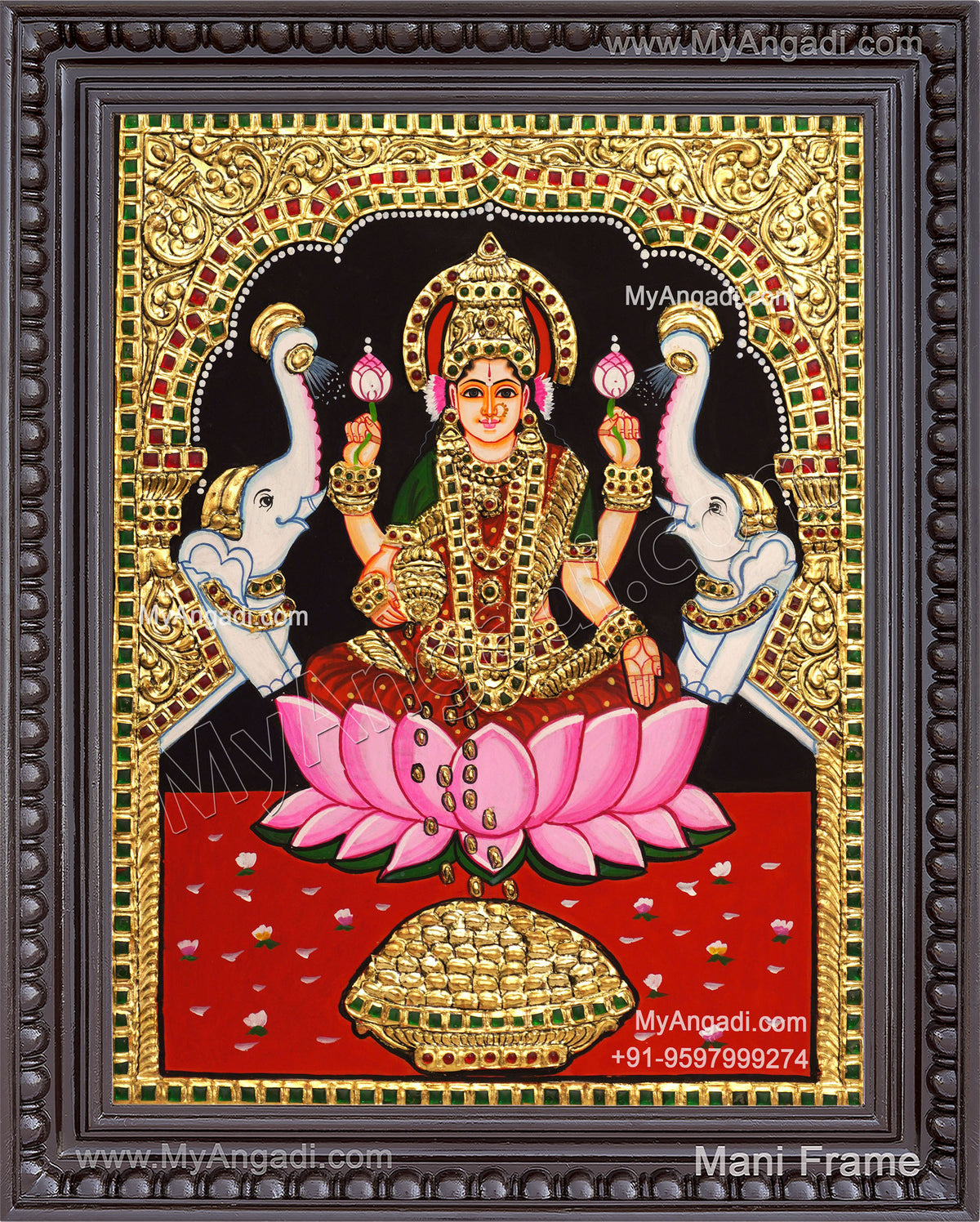 Gajalakshmi Tanjore Painting