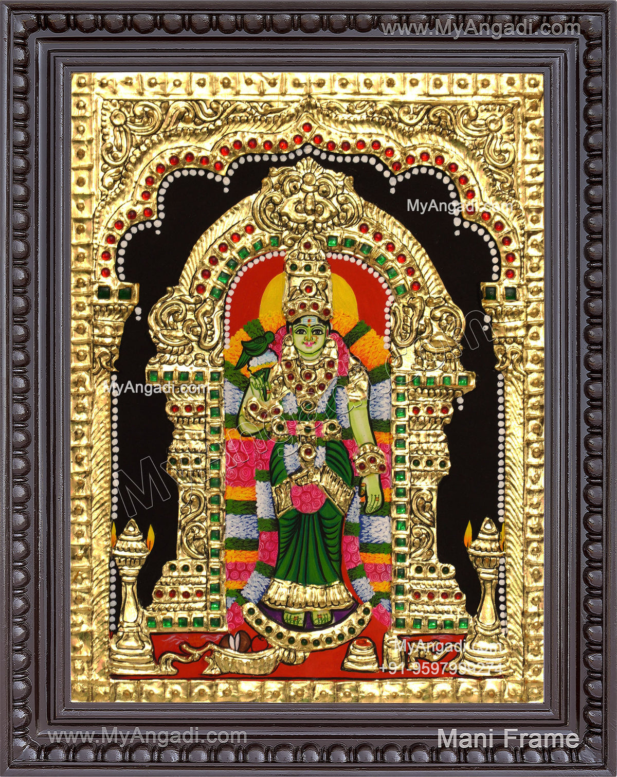 Meenakshi Amman Tanjore Painting