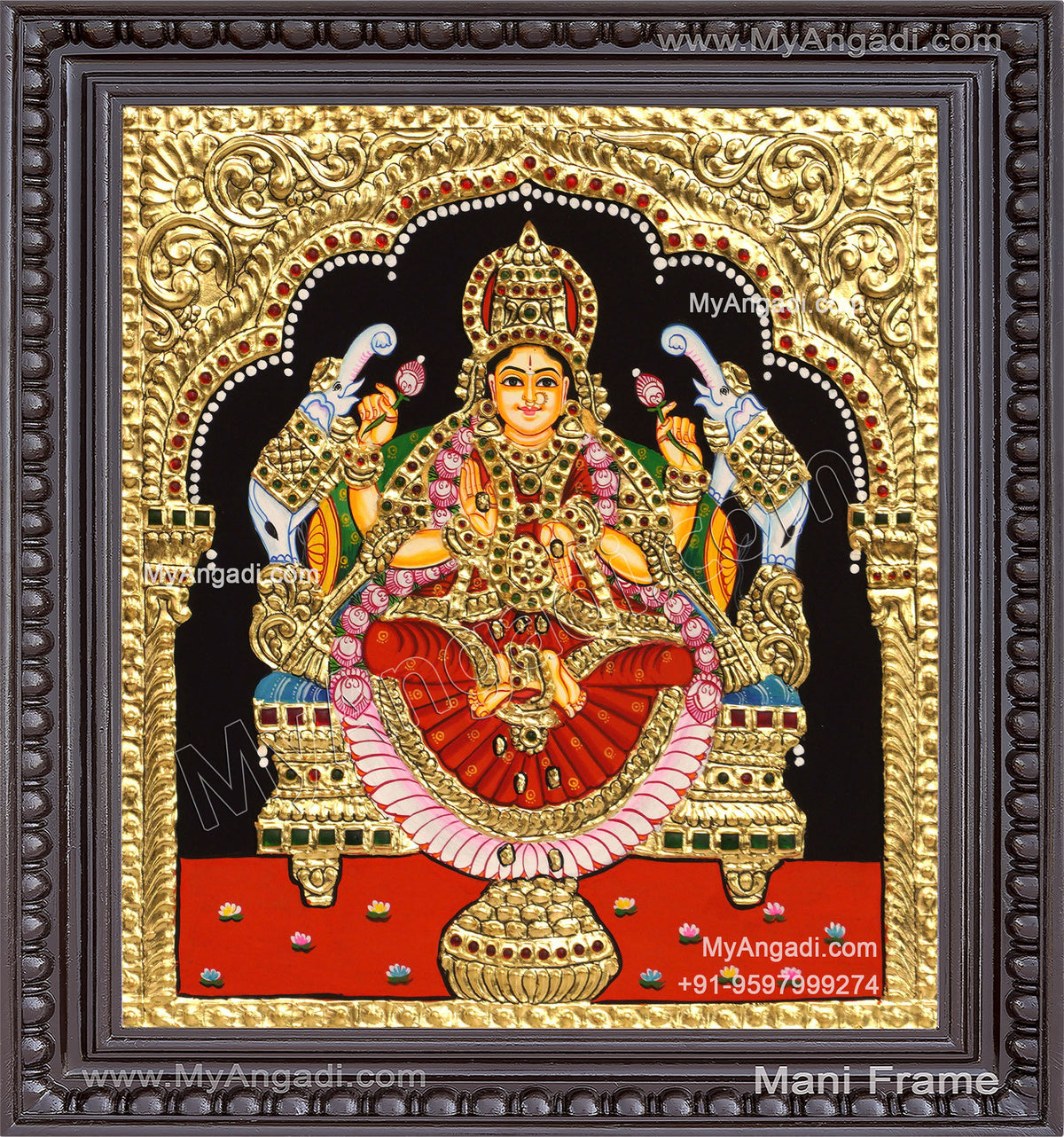 Gajalakshmi Tanjore Painting
