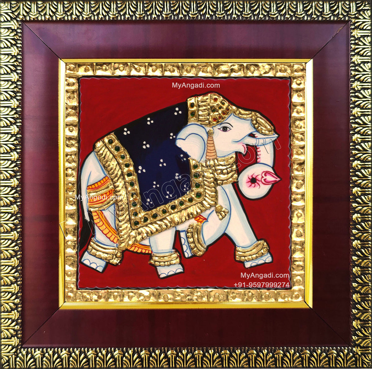 Elephant Tanjore Painting