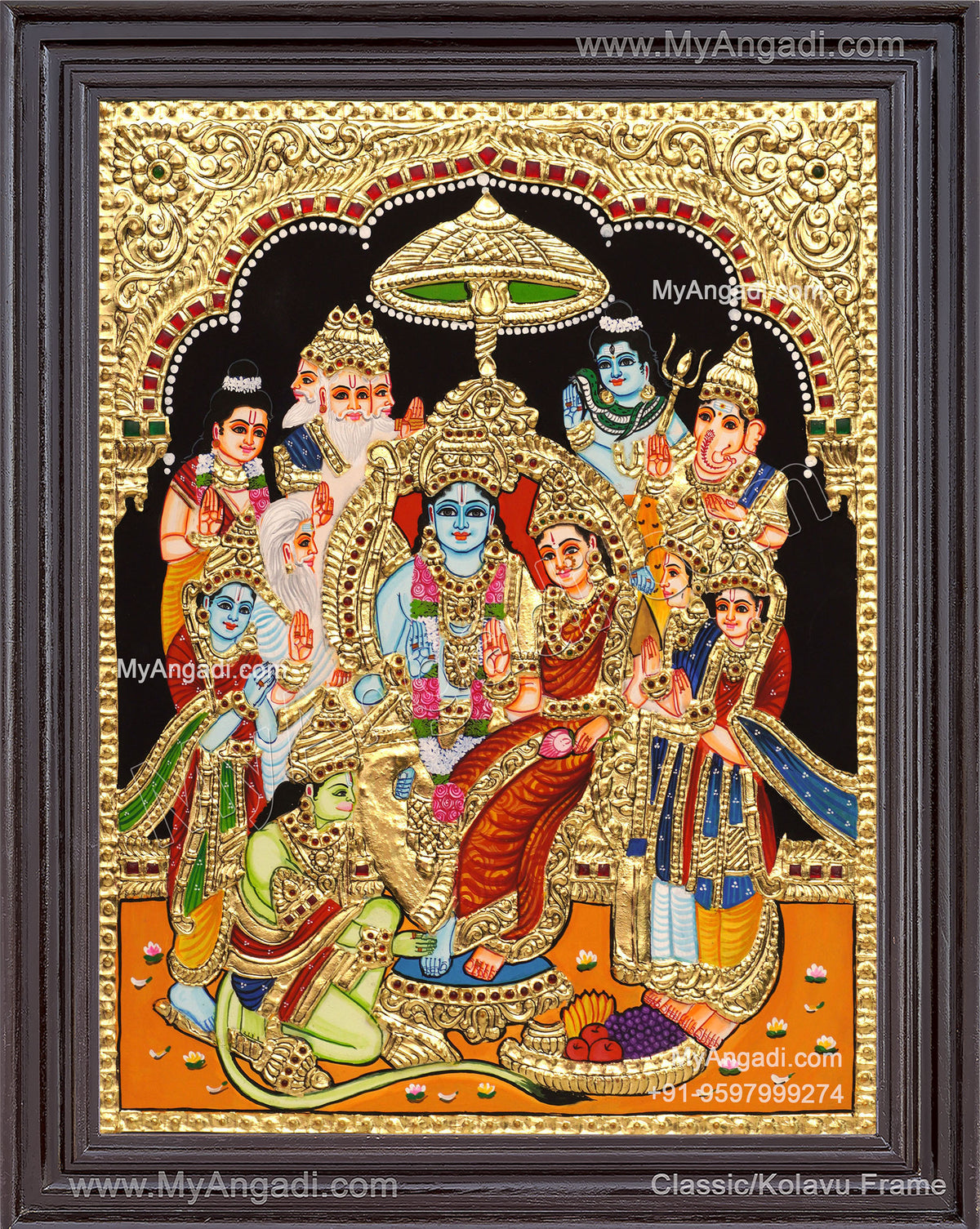Ramar Pattabhisekam Tanjore Painting