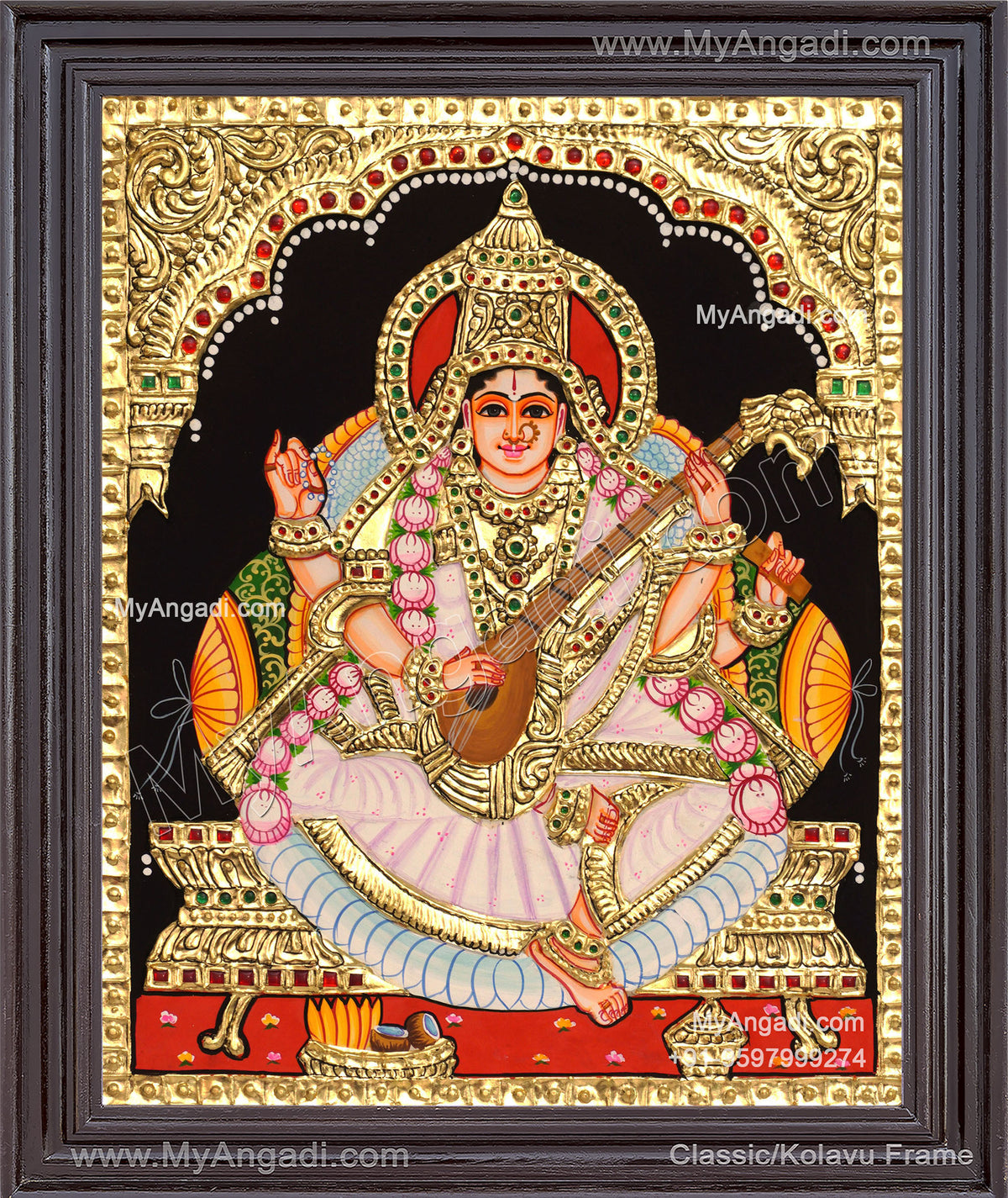 Saraswati Tanjore Painting