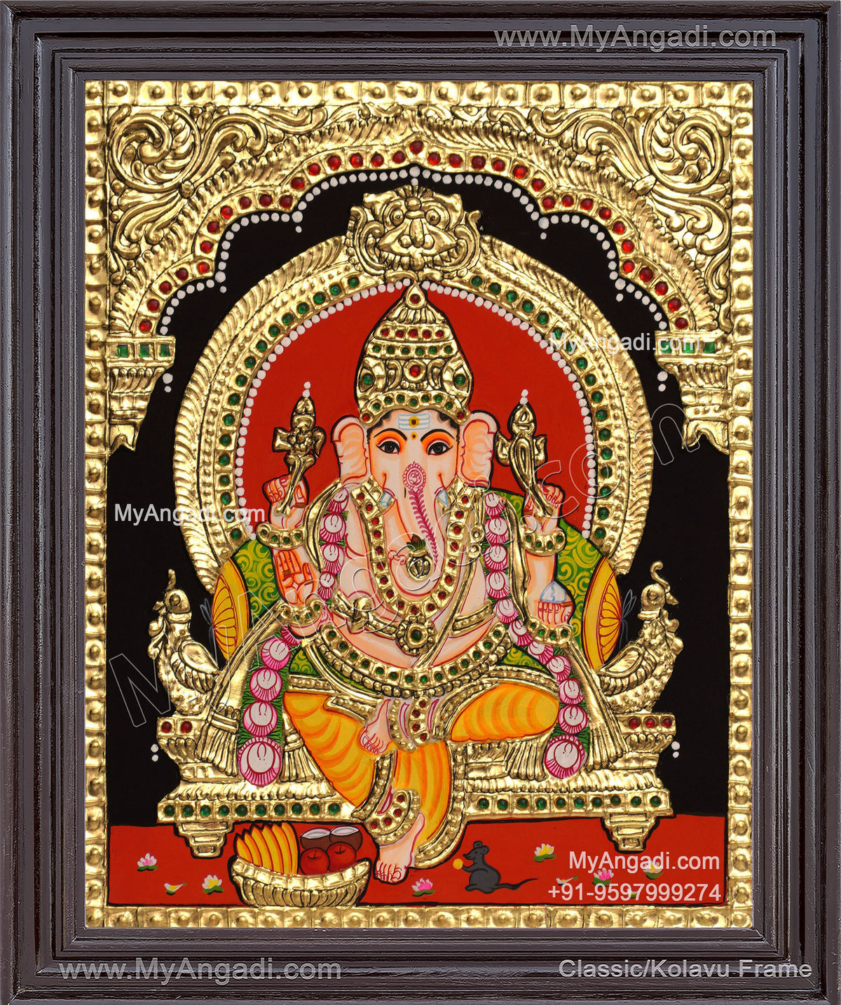 Ganapathi Tanjore Painting 