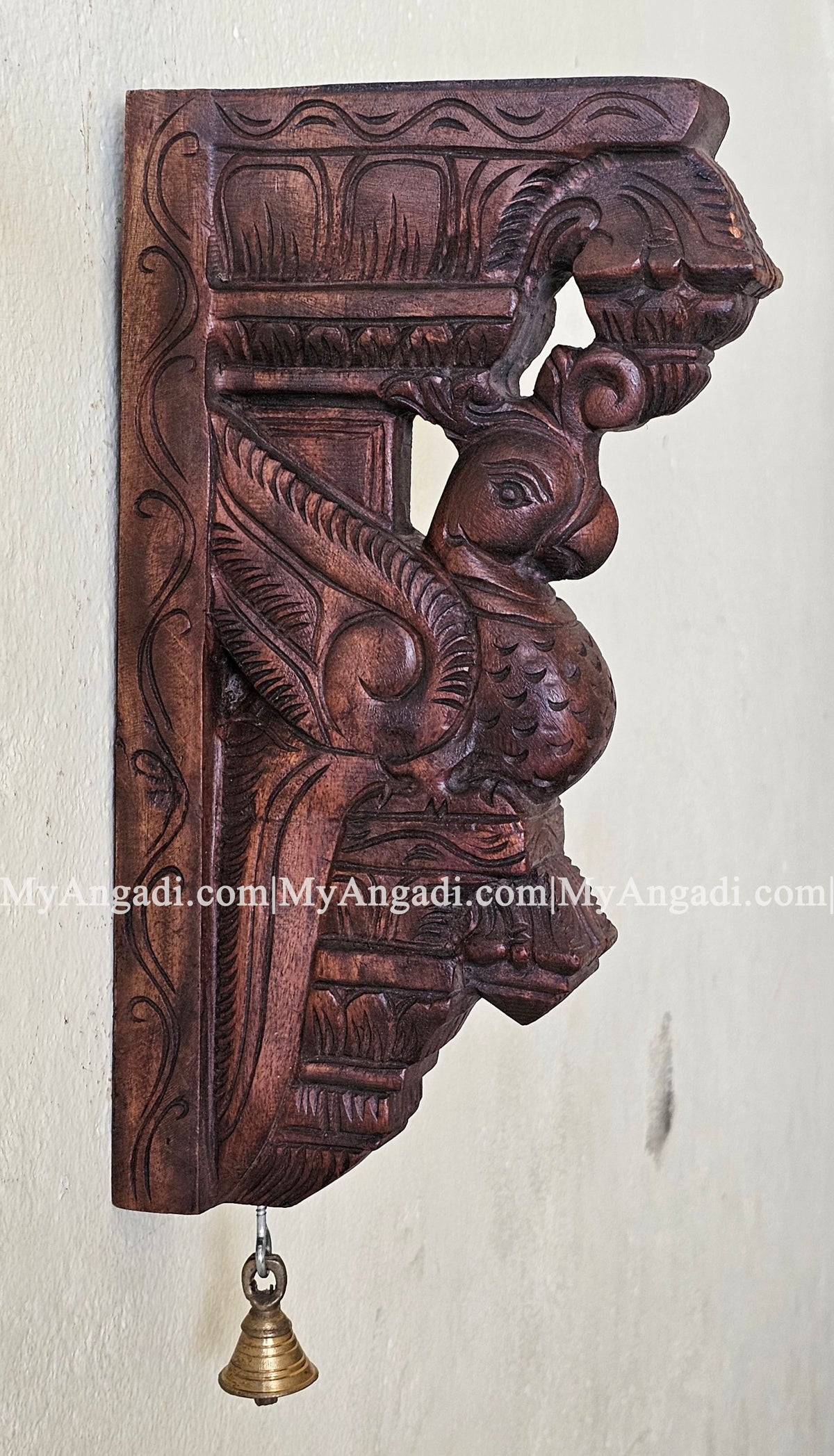 Vagai Wood Parrot Wall Brackets