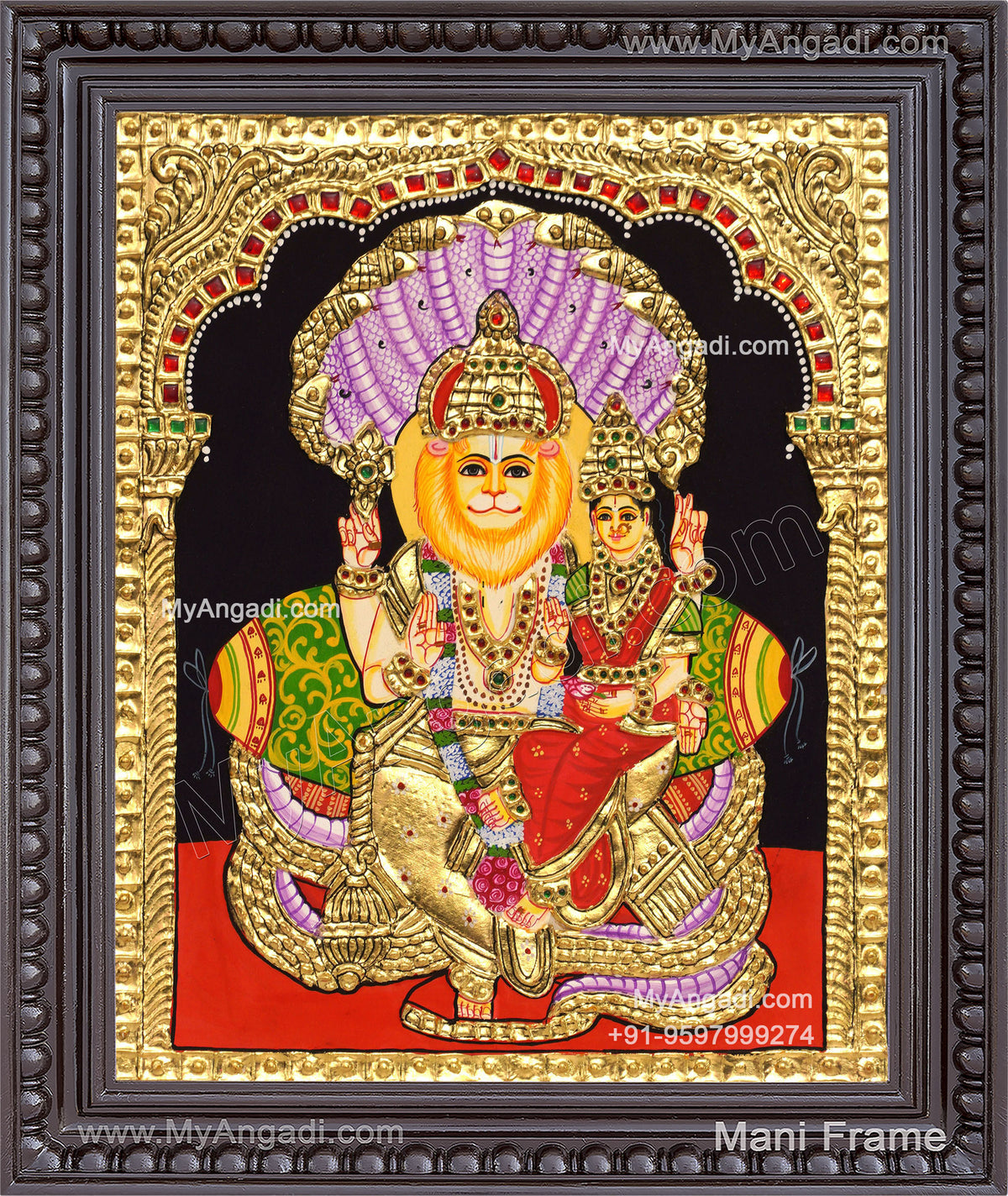Lakshmi Narasimhar Tanjore Painting