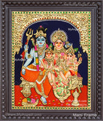 Shivan Family Tanjore Painting
